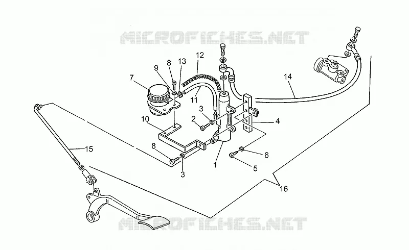Satz Hinterradbremspumpe