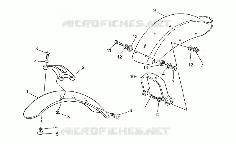Vorderes/Hinterrad Schutzblech